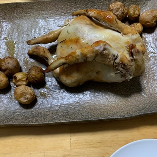 ローズマリー風味の丸鶏、オーブン焼き